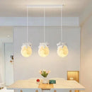 Cute white polar bear rabbit chandelier pendant light bedroom