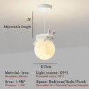 Cute white polar bear rabbit chandelier pendant light bedroom
