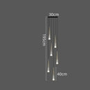 DecorBites™ LED Rain Drop Chandelier Staircase Pendant Light Fixture Modern Nordic Design
