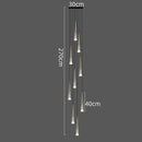 DecorBites™ LED Rain Drop Chandelier Staircase Pendant Light Fixture Modern Nordic Design