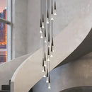 DecorBites™ LED Rain Drop Chandelier Staircase Pendant Light Fixture Modern Nordic Design