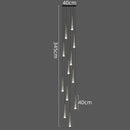 DecorBites™ LED Rain Drop Chandelier Staircase Pendant Light - Nordic Design Island Hanging Lamp