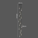 DecorBites™ LED Rain Drop Chandelier Staircase Pendant Light - Nordic Design Island Hanging Lamp