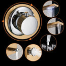 Gold led rain shower column with digital screen massage jets bathroom