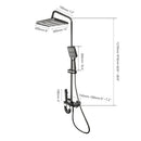 Modern matte black led rain shower set bathroom digital display