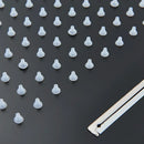 Modern black rain waterfall shower head bathroom blue led lights