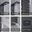 DecorBites™ LED Rainfall Shower Panel Set with Temperature Screen and Hand Sprayer