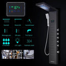 DecorBites™ LED Rainfall Shower Panel Set with Temperature Screen and Hand Sprayer