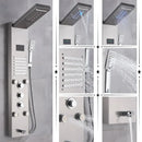 DecorBites™ LED Rainfall Shower Panel System with Temperature Screen & Massage SPA