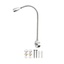 Modern black & silver led reading light bedroom gooseneck desk lamp