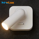 Modern white led reading wall lamp bedroom sconce