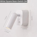 Modern white led reading wall lamp bedroom sconce