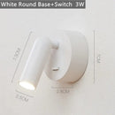 Modern white led reading wall lamp bedroom sconce