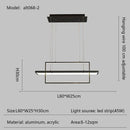 Modern black led rectangle pendant lights for dining room kitchen