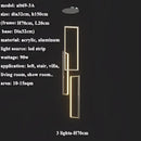 Modern gold led rectangle staircase chandelier living room light