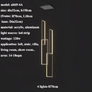 Modern gold led rectangle staircase chandelier living room light