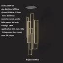 Modern gold led rectangle staircase chandelier living room light
