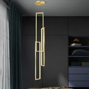 Modern gold decorbites led rectangle staircase chandelier living room