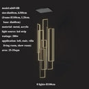 Modern gold decorbites led rectangle staircase chandelier living room