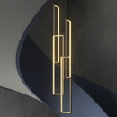 Modern gold decorbites led rectangle staircase chandelier living room