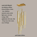 Modern gold decorbites led rectangle staircase chandelier living room