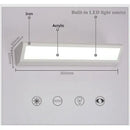 Modern white led rectangle wall light bedroom reading lamp