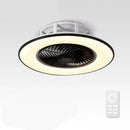 Modern black & white led remote control ceiling fan bedroom