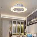 Modern black & white led remote control ceiling fan bedroom