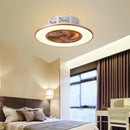 Modern black & white led remote control ceiling fan bedroom