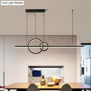 DecorBites™ LED Restaurant Island Pendant - Contemporary Black/Gold Metal Shade with Warm/White Lighting