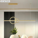 DecorBites™ LED Restaurant Island Pendant - Contemporary Black/Gold Metal Shade with Warm/White Lighting