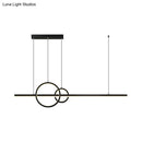 DecorBites™ LED Restaurant Island Pendant - Contemporary Black/Gold Metal Shade with Warm/White Lighting