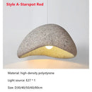 Modern speckled gray and yellow pendant light dining room led restaurant