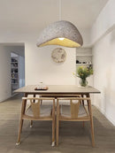 Modern speckled gray and yellow pendant light dining room led restaurant