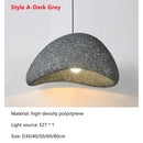 Modern speckled gray and yellow pendant light dining room led restaurant