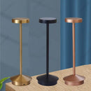 Minimalist metallic led retro touch table lamp bedroom night light