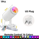 Modern black led rgb spotlight remote control bar light