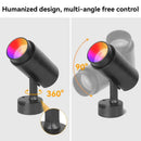 Modern black led rgb spotlight remote control bar light