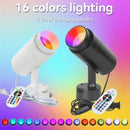 Modern black led rgb spotlight remote control bar light