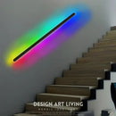 Modern rgb wall light sleek neon edge sconce for bedroom