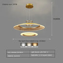 Modern gold tiered led ring ceiling chandelier for living room