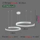 DecorBites™ LED Ring Chandelier for Home Decor - Modern Nordic Style Lighting