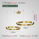 DecorBites™ LED Ring Chandelier for Home Decor - Modern Nordic Style Lighting