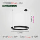 DecorBites™ LED Ring Chandelier for Home Decor - Modern Nordic Style Lighting