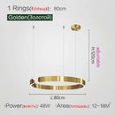 DecorBites™ LED Ring Chandelier for Home Decor - Modern Nordic Style Lighting