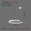 DecorBites™ LED Ring Chandelier for Home Decor - Modern Nordic Style Lighting