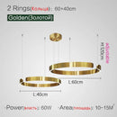 DecorBites™ LED Ring Chandelier for Home Decor - Modern Nordic Style Lighting