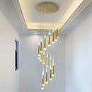 Modern gold led ring chandelier living room pendant light