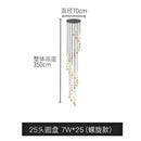 Modern gold led ring chandelier living room pendant light