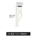 Modern gold led ring chandelier living room pendant light